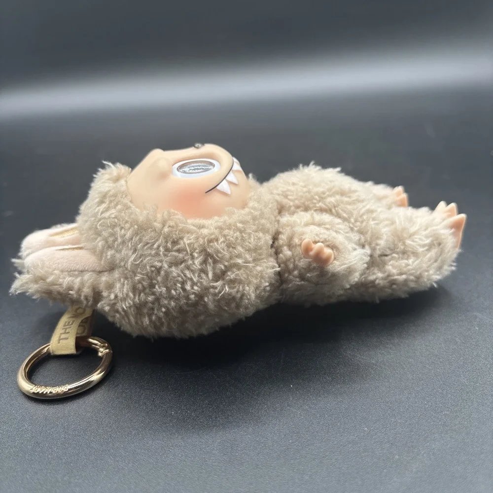 POP MART Labubu The Monsters Exciting Macaron Plush Pendant Toffee with Card